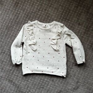 H&M Kids' Cream Sweater with Ruffles and Dots
